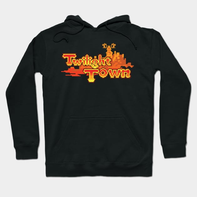 Twilight Town Logo Pixel Art Hoodie by inotyler